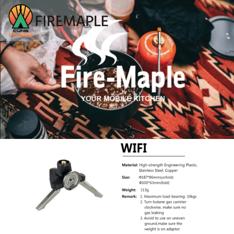 Đầu Chuyển Đổi Bình Gas Fire Maple WIFI Adaptor Tiện Lợi Chuyên Dụng Cho Du Lịch, Dã Ngoại